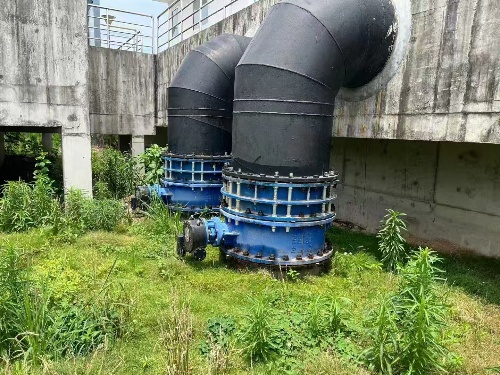 雙法蘭限位伸縮接頭和閥門一起配套使用